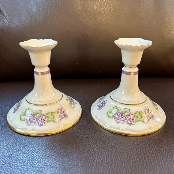 Pickard vintage candlestick holders. Excellent unused condition. Beautiful! - Picture 6 of 8